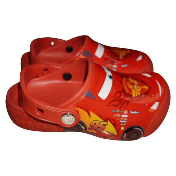 Crocs x Disney Cars Lightning McQueen Clog Red Kids Size C11 Pixar Collab - Picture 4 of 6